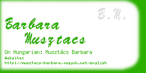 barbara musztacs business card